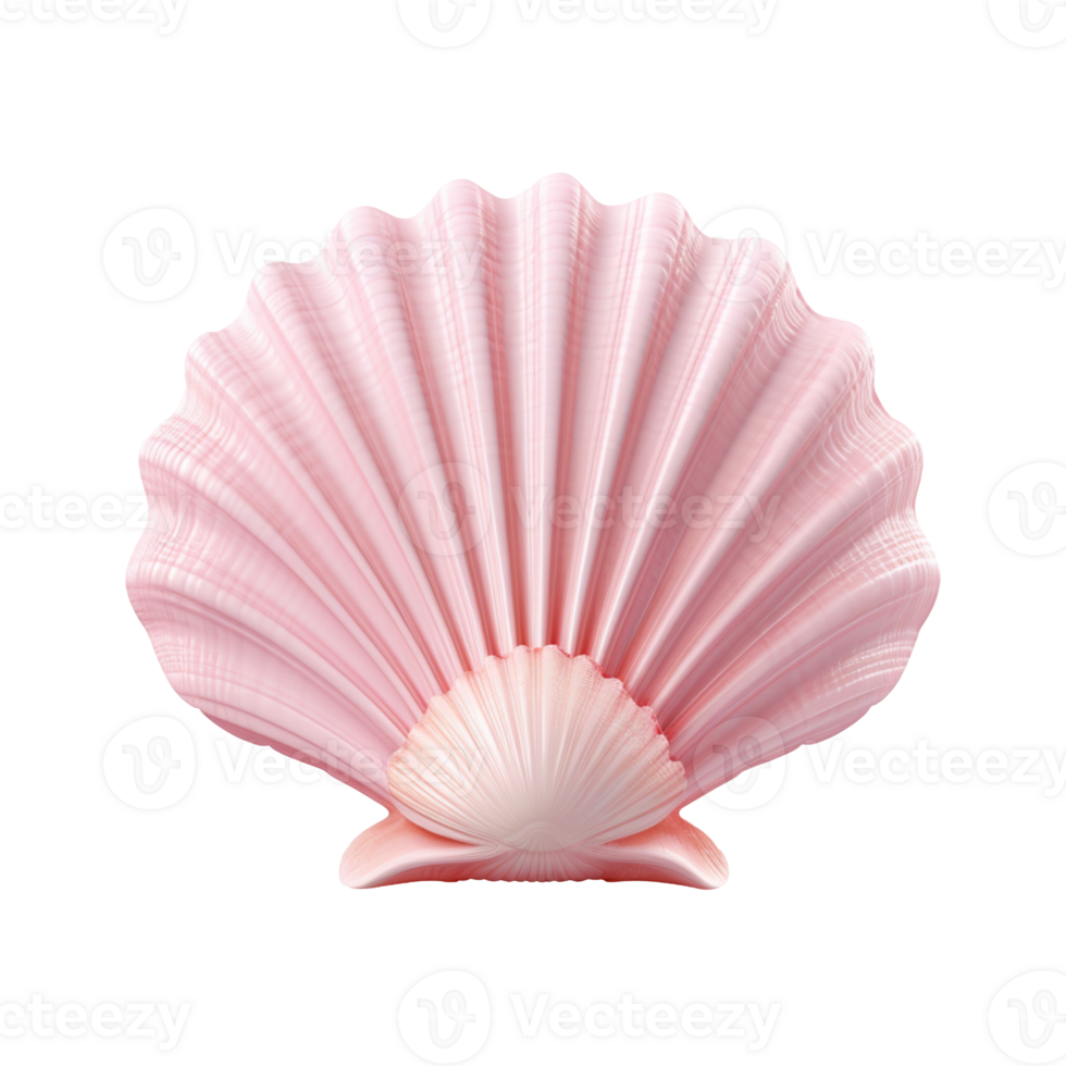 pink sea shell isolated on transparent background png