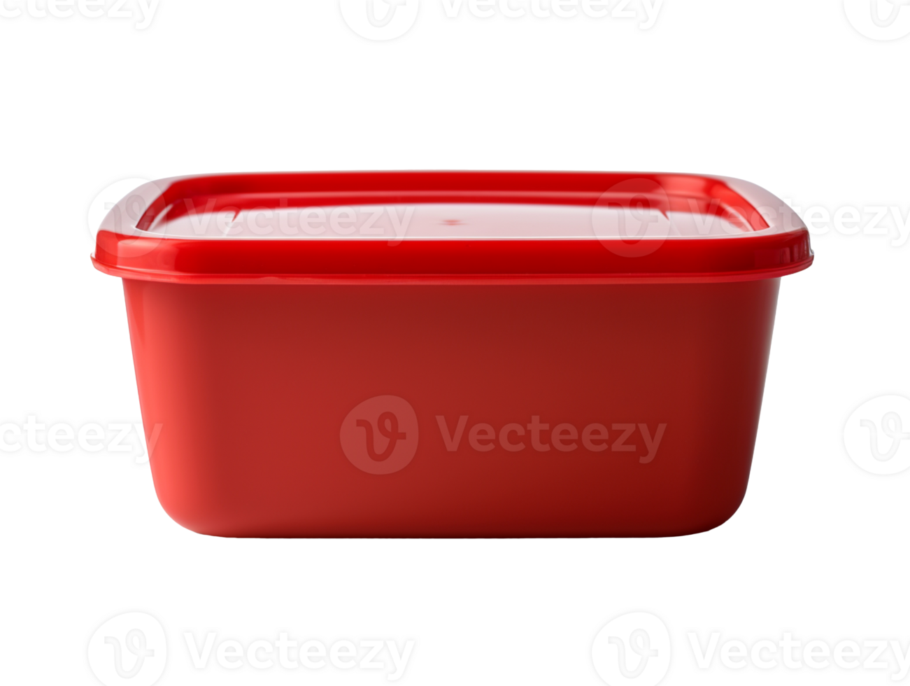 Red food container isolated on transparent background png