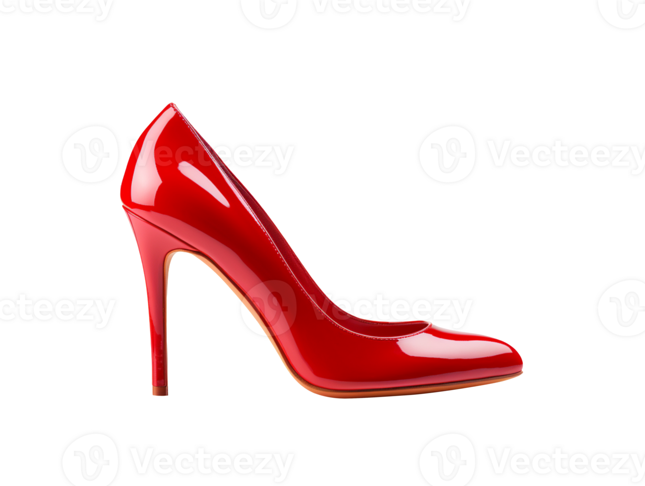 red high heel shoes isolated on transparent background png
