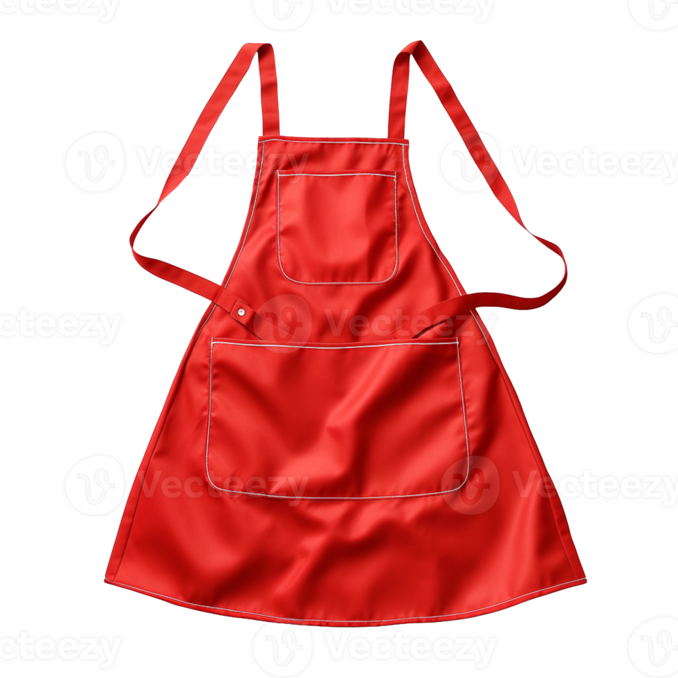 Red apron isolated on transparent background png