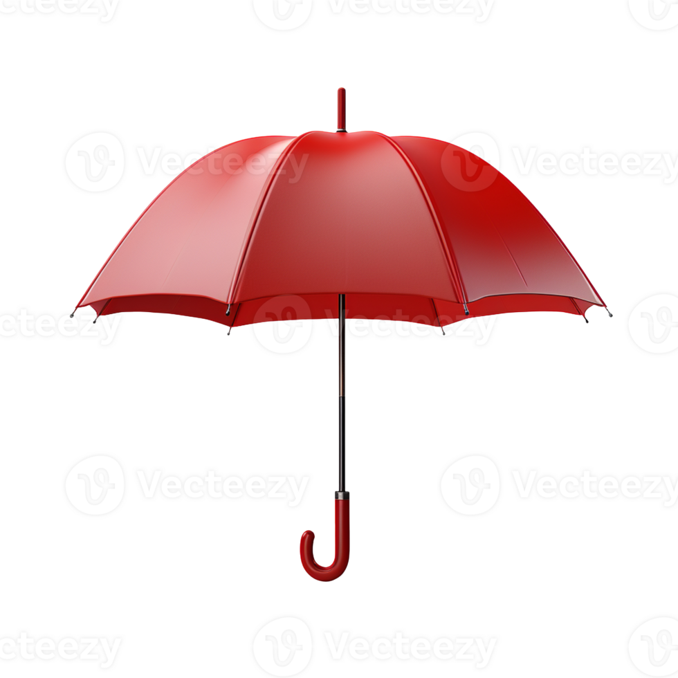 Red umbrella isolated on transparent background png