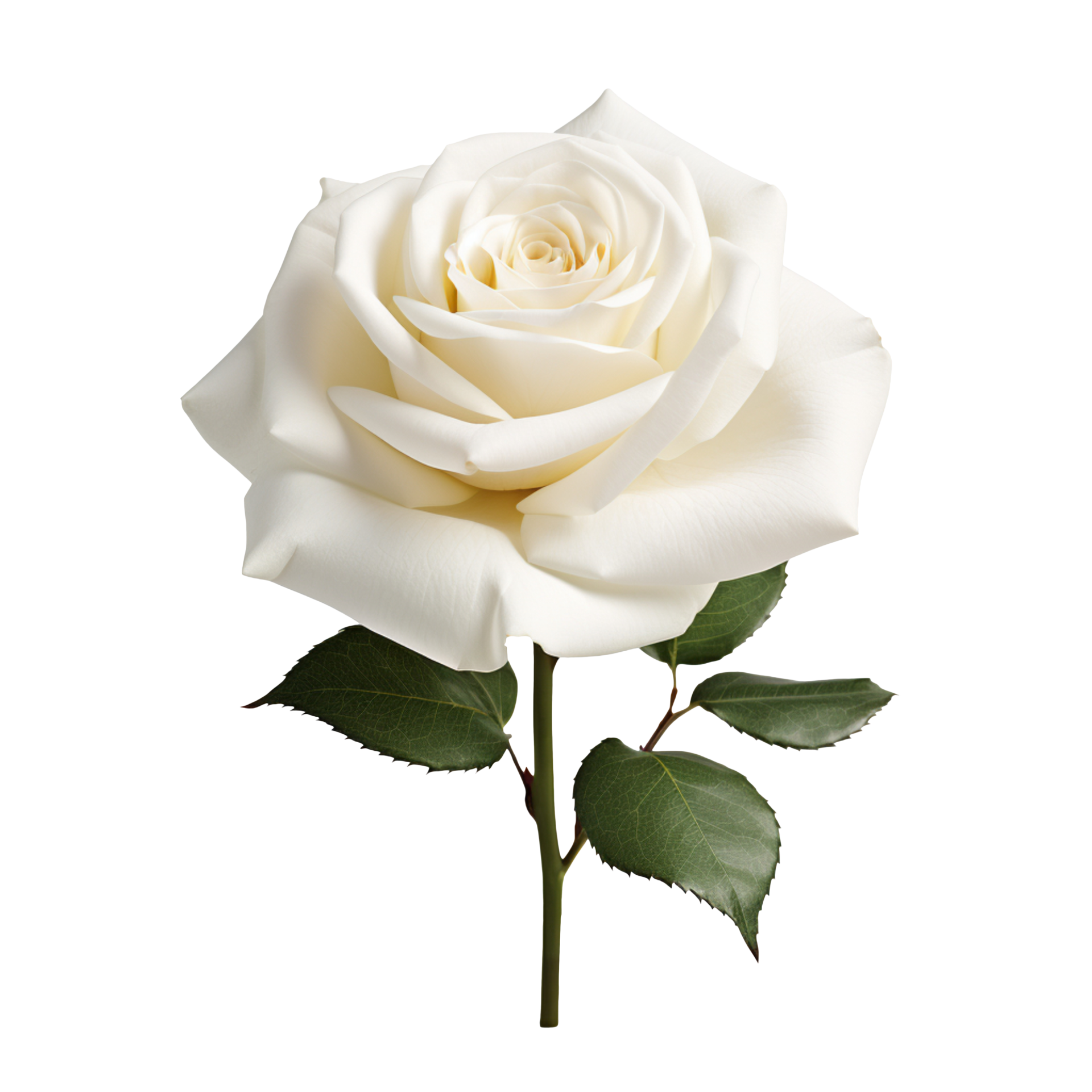 Single white rose isolated on transparent background 46829749 PNG