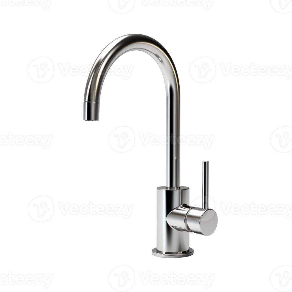 Stainless Steel Faucet isolated on transparent background png