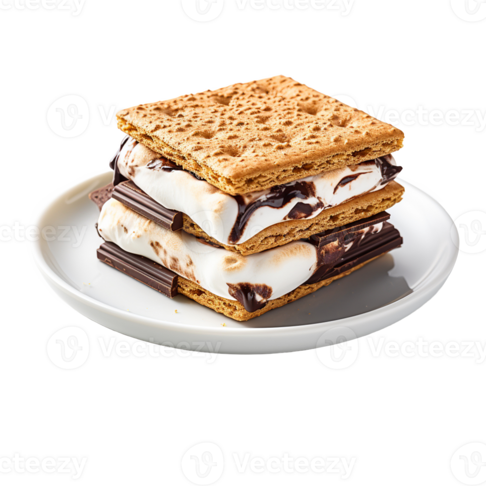 Smore On A Plate isolated on transparent background png