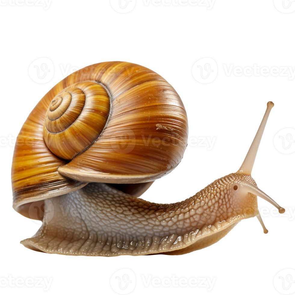 Snail side view isolated on transparent background png