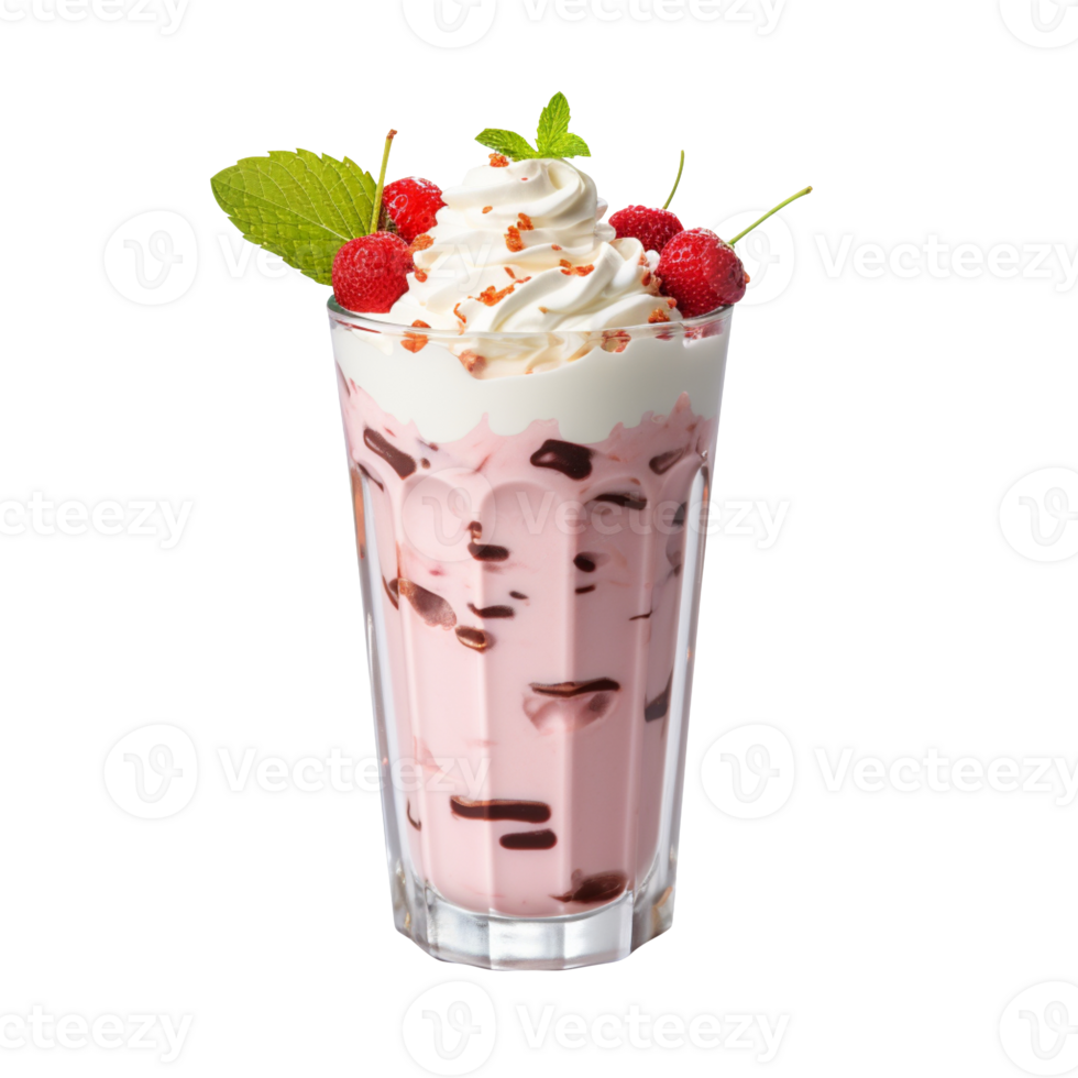 Stanberry milk shake isolated on transparent background png