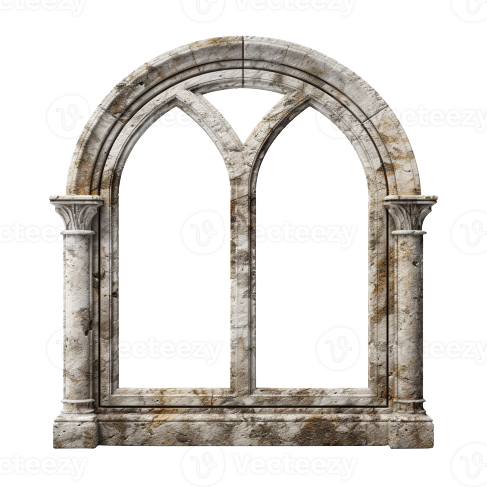 stone window moulding isolated on transparent background png