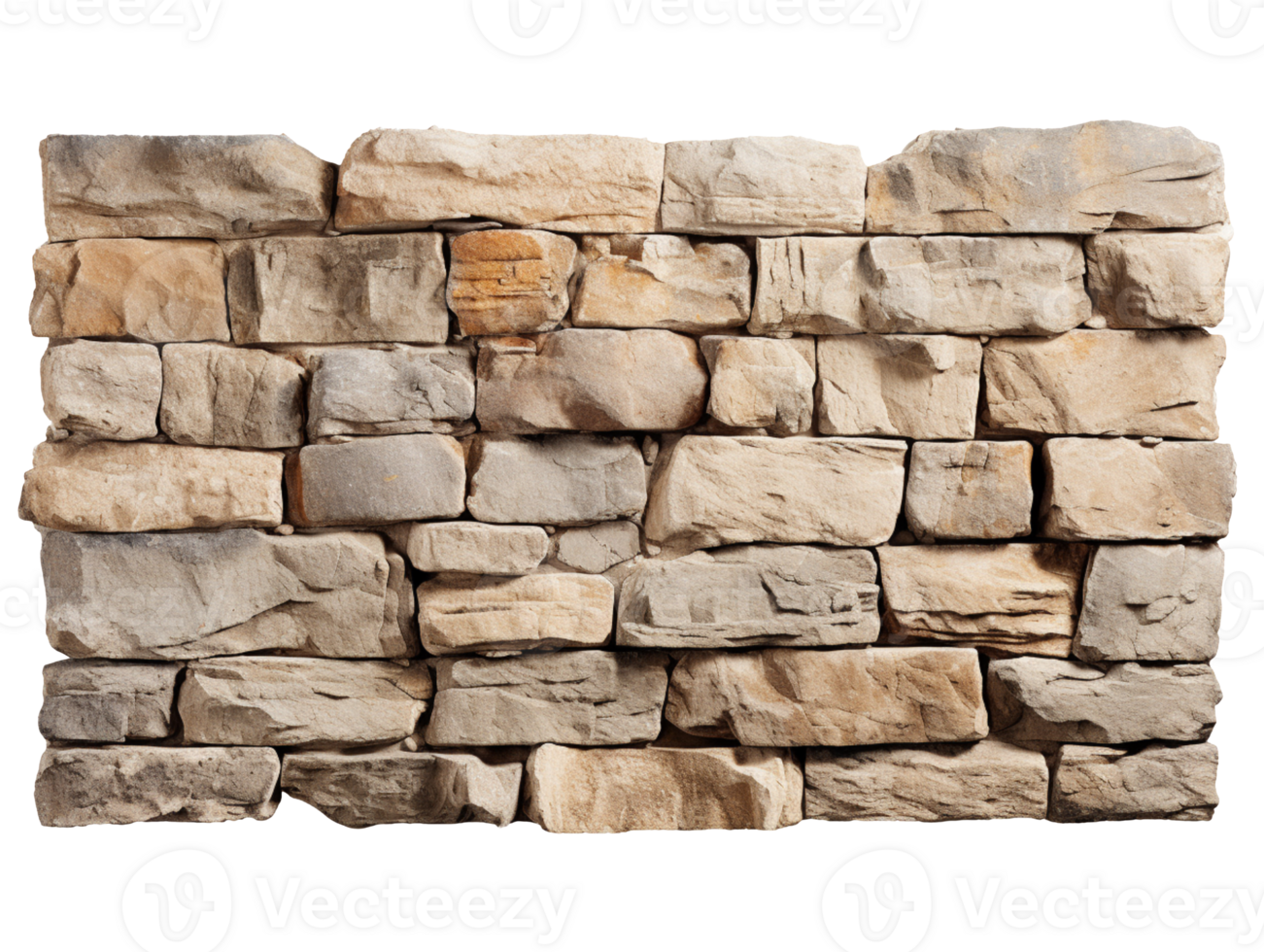 Stein Mauer isoliert auf transparent Hintergrund png