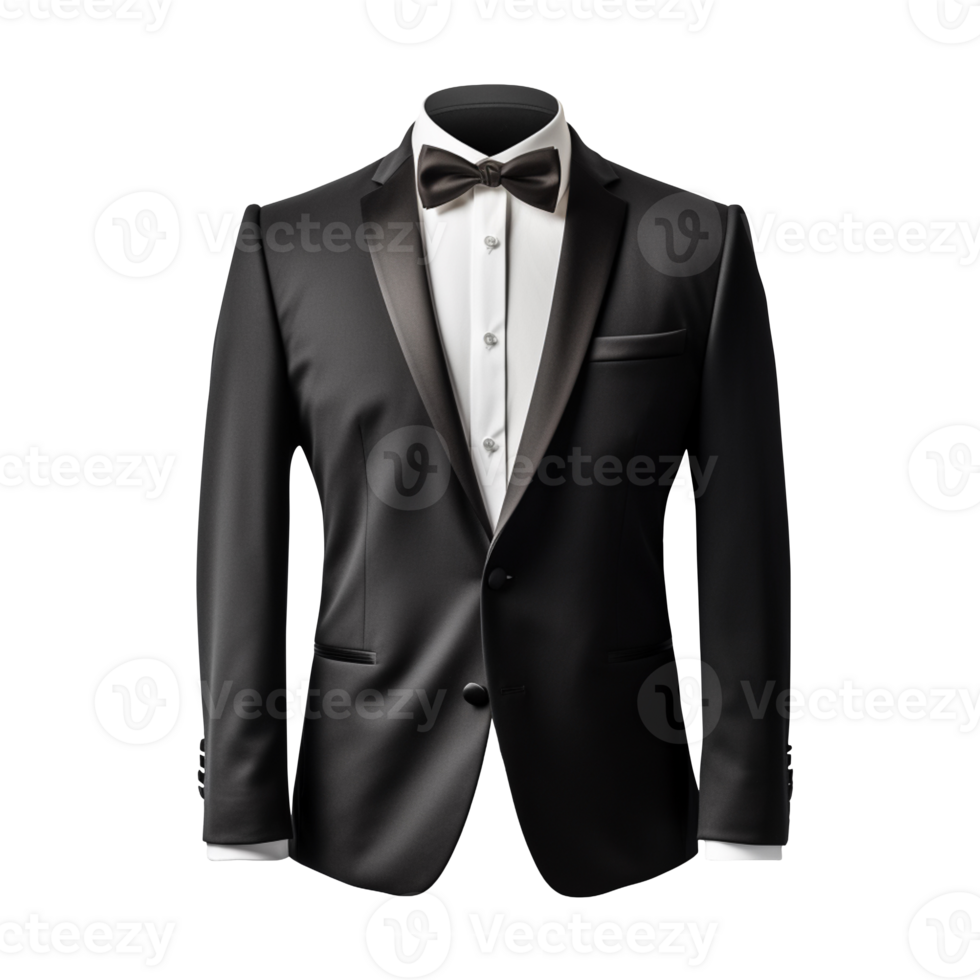 Tuxedo suit mockup isolated on transparent background png