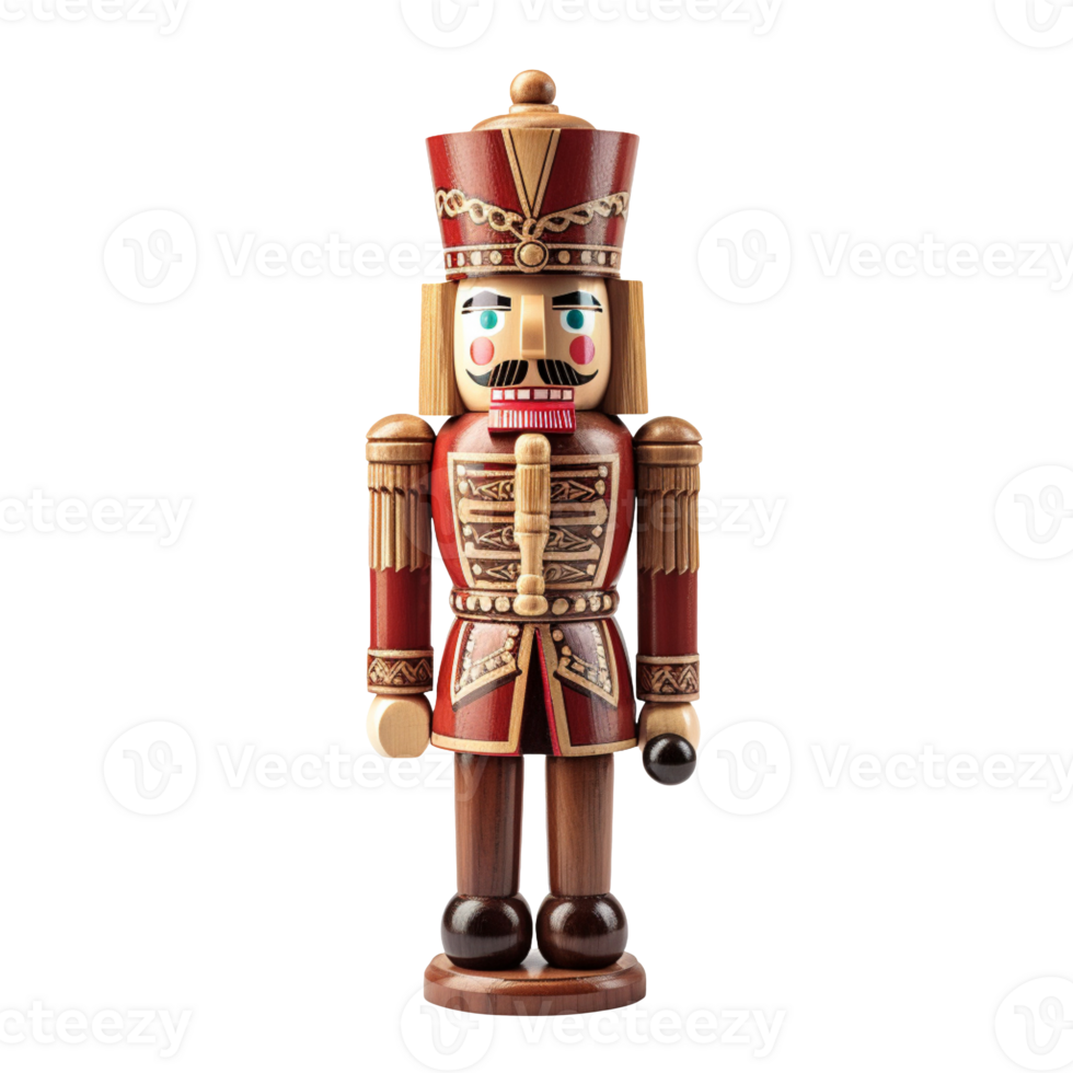 Wooden Nutcracker isolated on transparent background png