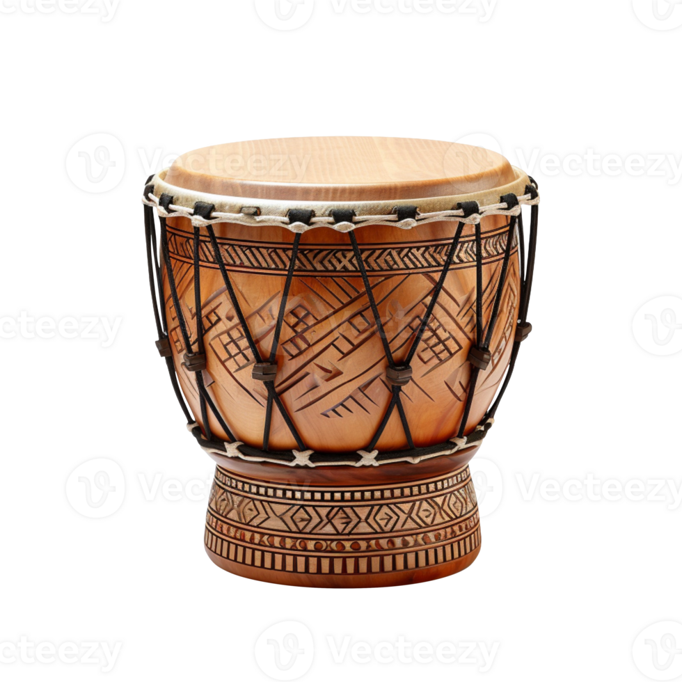 traditional drum instrument isolated on transparent background png
