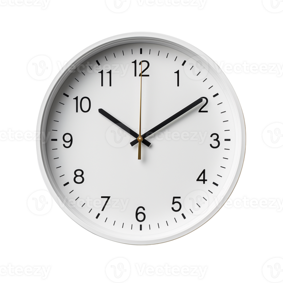Wall clock isolated on transparent background png