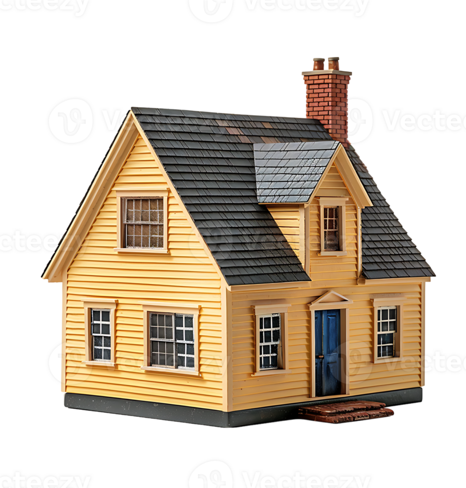 Cape cod house on isolated transparent background png