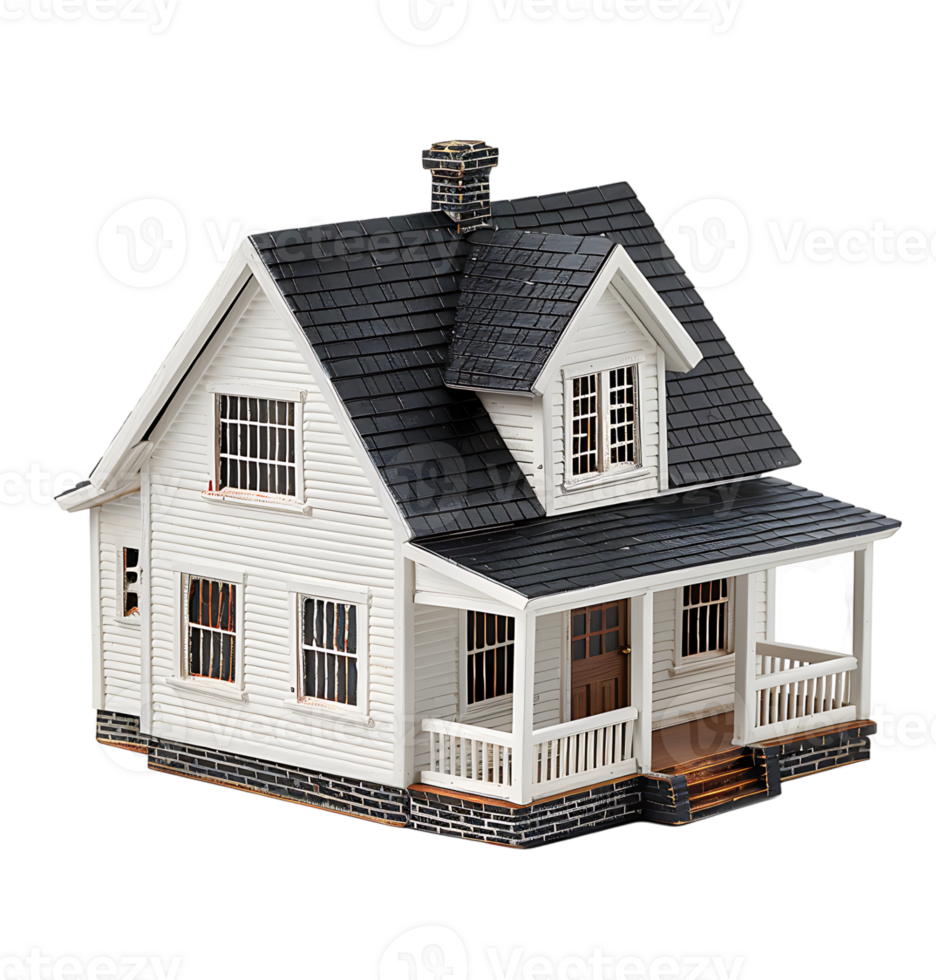 Cape cod house on isolated transparent background png