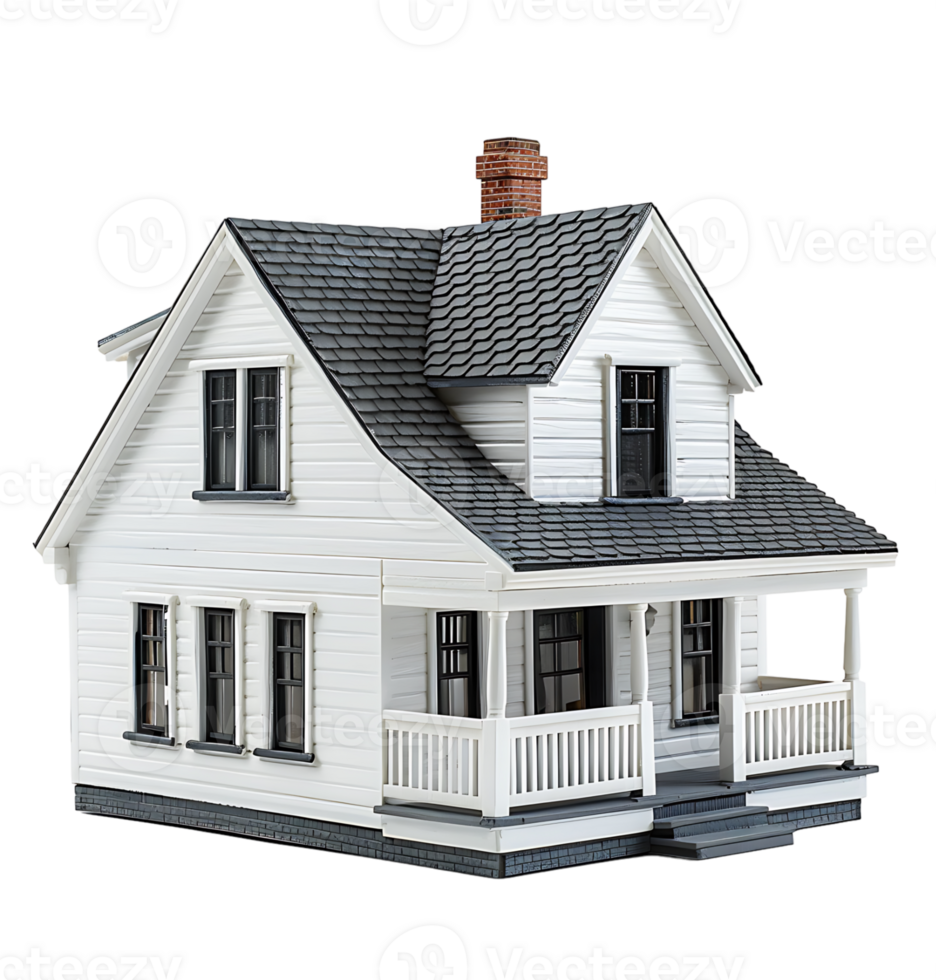 Cape cod house on isolated transparent background png
