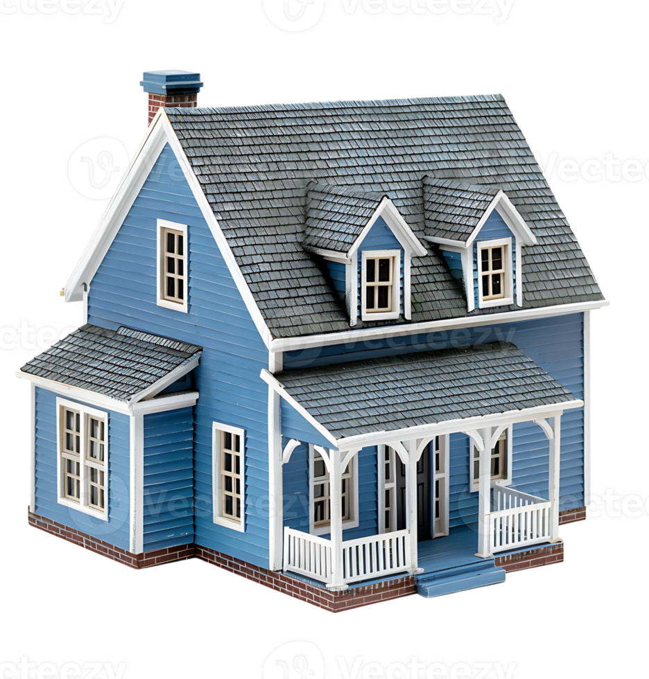 Cape cod house on isolated transparent background png