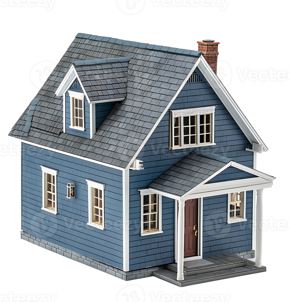 Cape cod house on isolated transparent background png