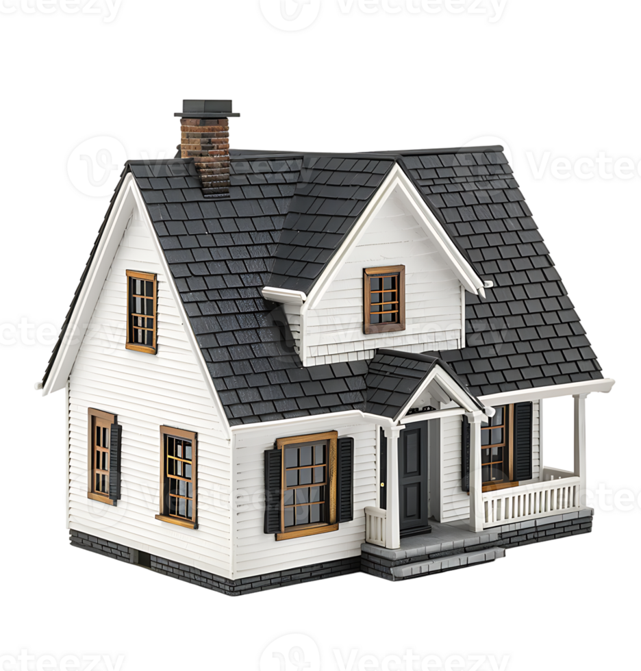 Cape cod house on isolated transparent background png