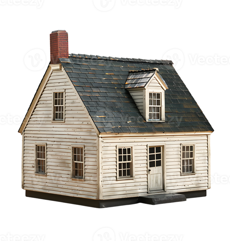 Cape cod house on isolated transparent background png