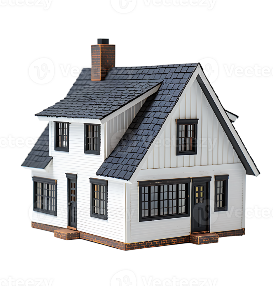Cape cod house on isolated transparent background png