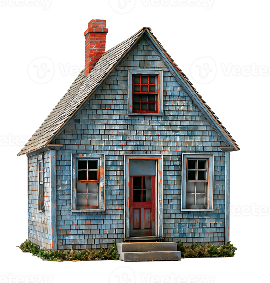 Cape cod house on isolated transparent background png