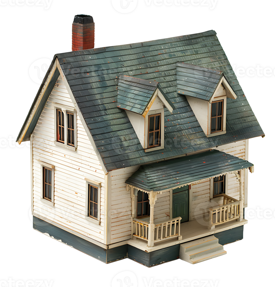 Cape cod house on isolated transparent background png