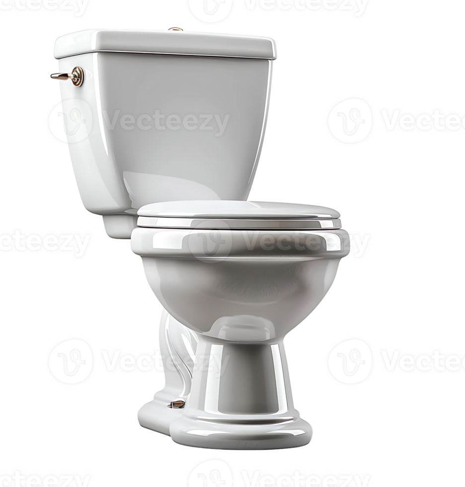 white Toilet on isolated transparent background png