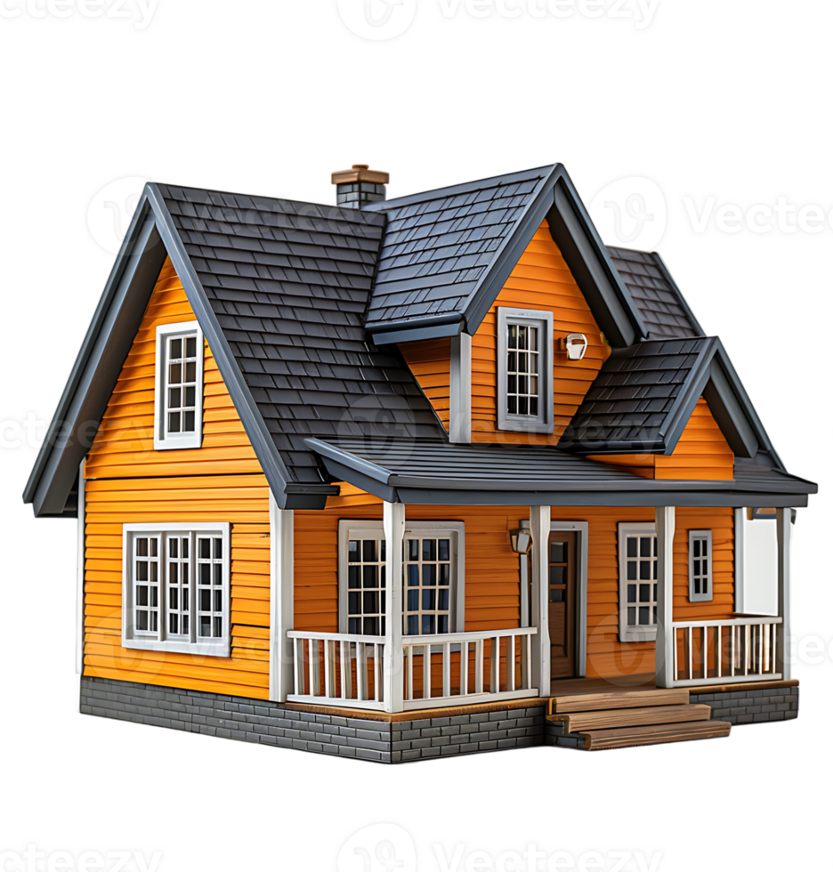 Cape cod house on isolated transparent background png