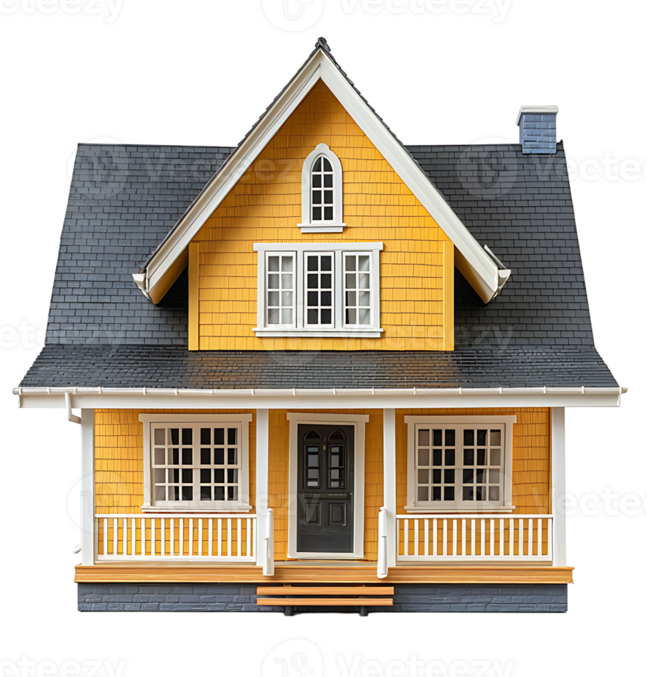 Cape cod house on isolated transparent background png