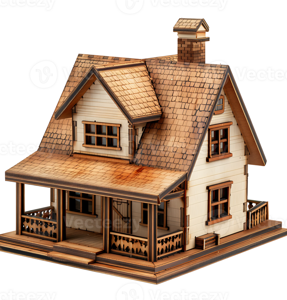 Cape cod house on isolated transparent background png