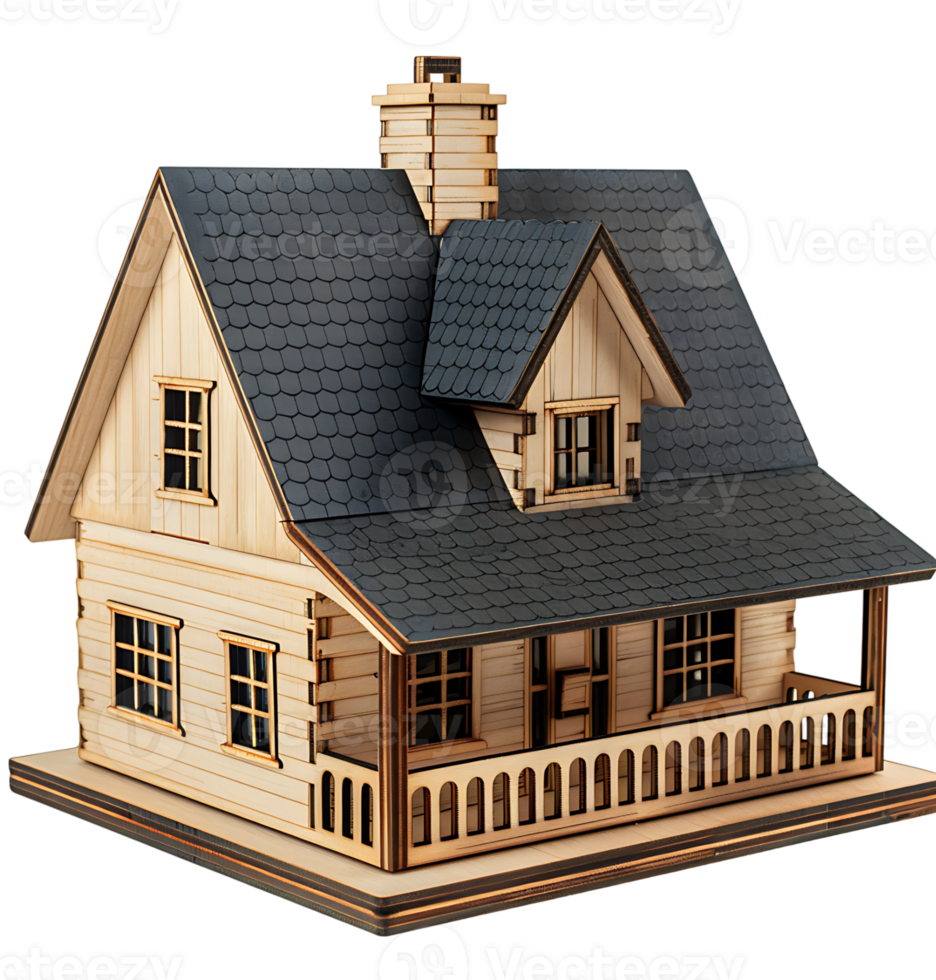 Cape cod house on isolated transparent background png