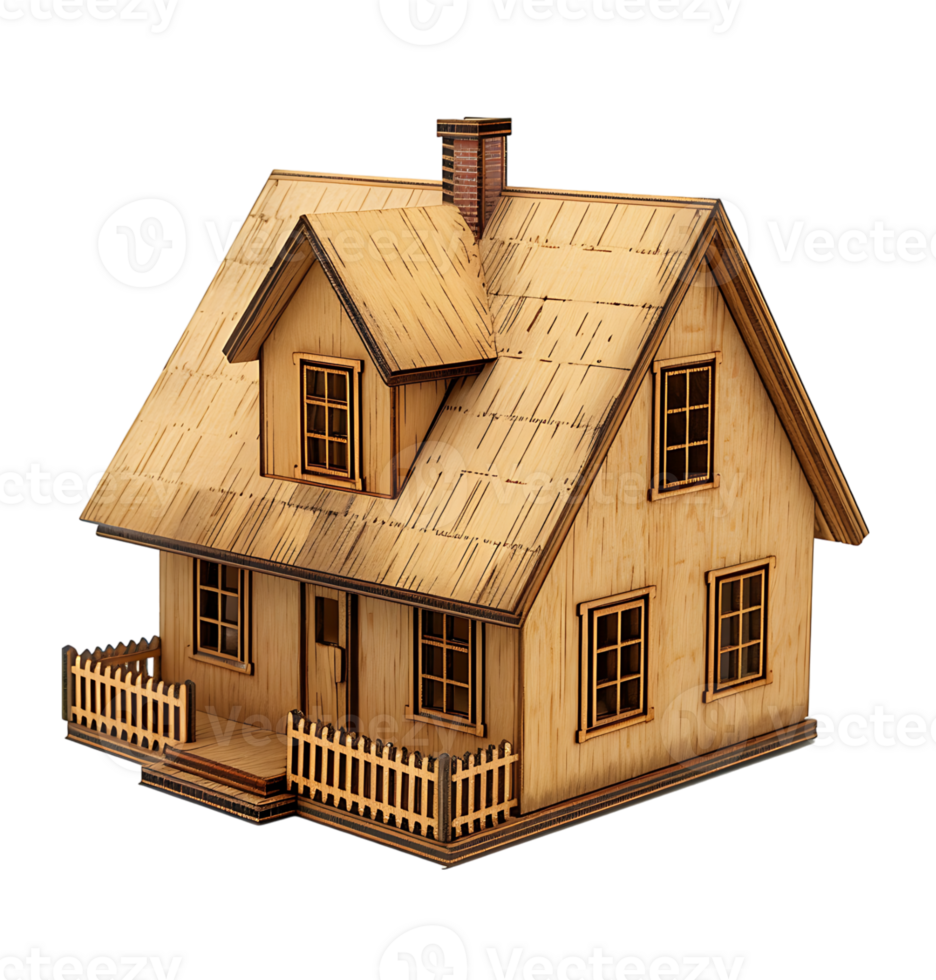 Cape cod house on isolated transparent background png
