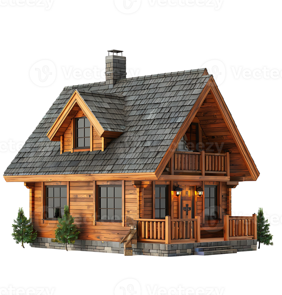 Cape cod house on isolated transparent background png