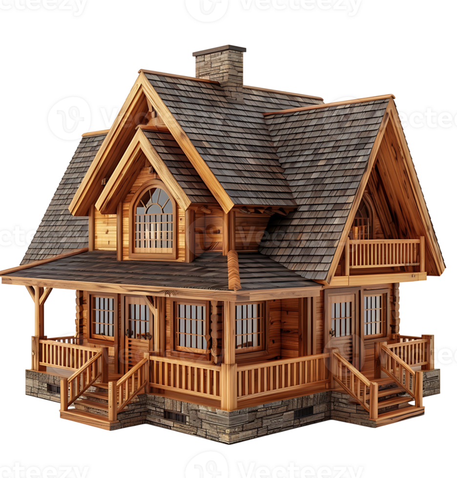 Cape cod house on isolated transparent background png