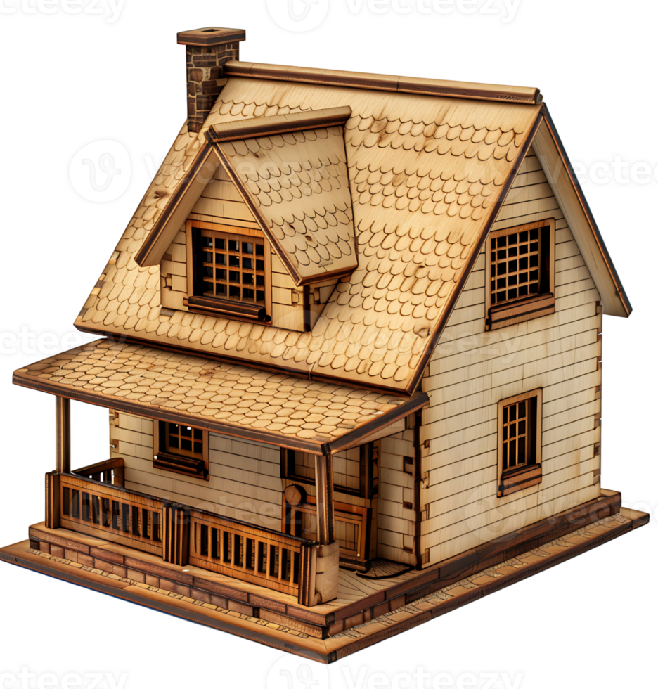 Cape cod house on isolated transparent background png