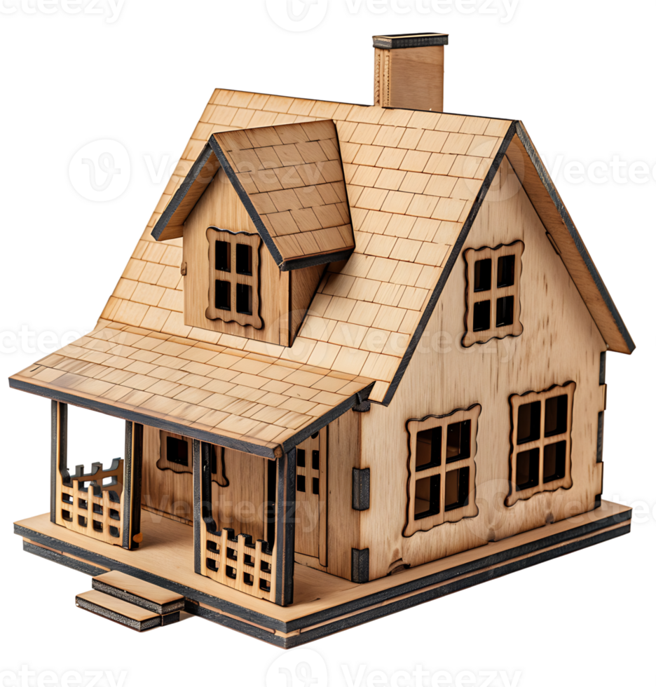 Cape cod house on isolated transparent background png