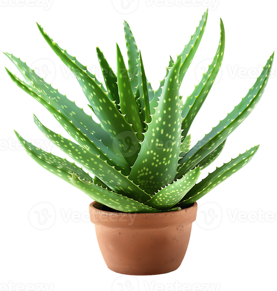Alovera on transparent isolated background png