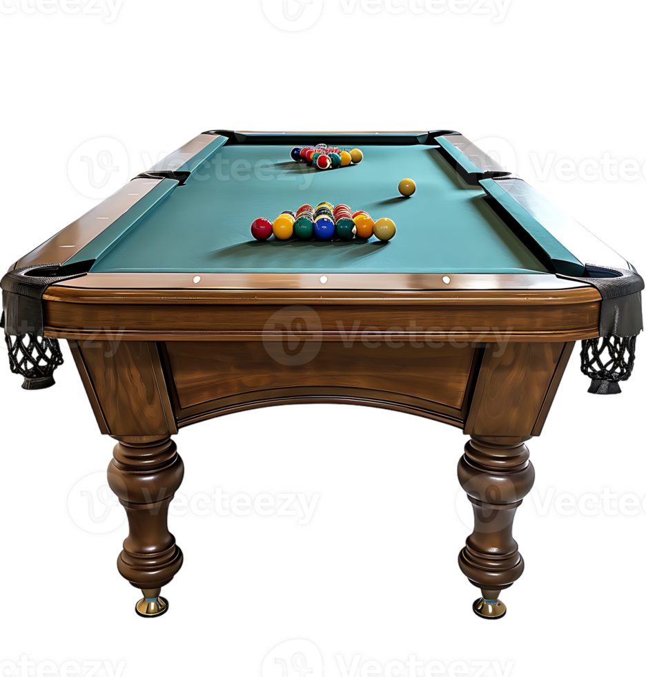 Pool table on transparent isolated background png