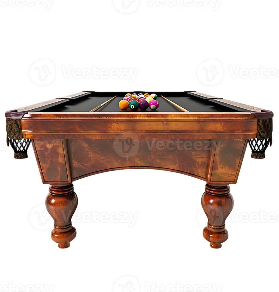 Pool table on transparent isolated background png