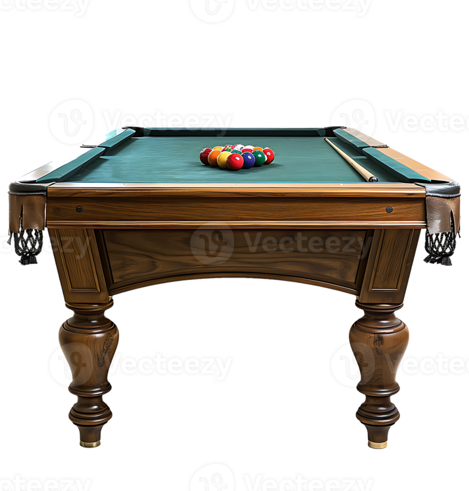 Pool table on transparent isolated background png