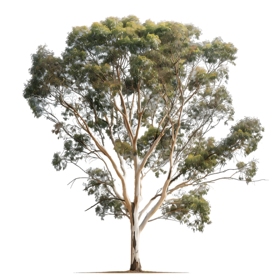 Eucalyptus Ovata Tree Isolated on Clear Cutout png
