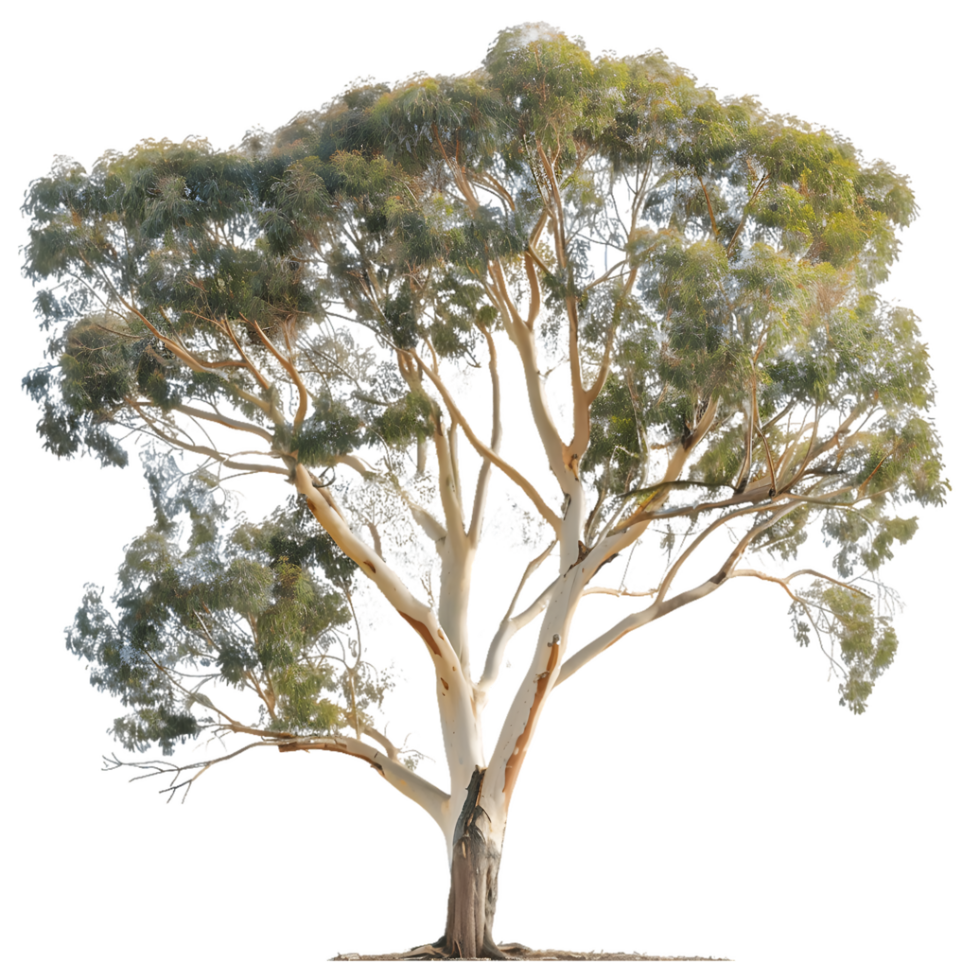 Eucalyptus Ovata Tree on Transparent Background Cutout png