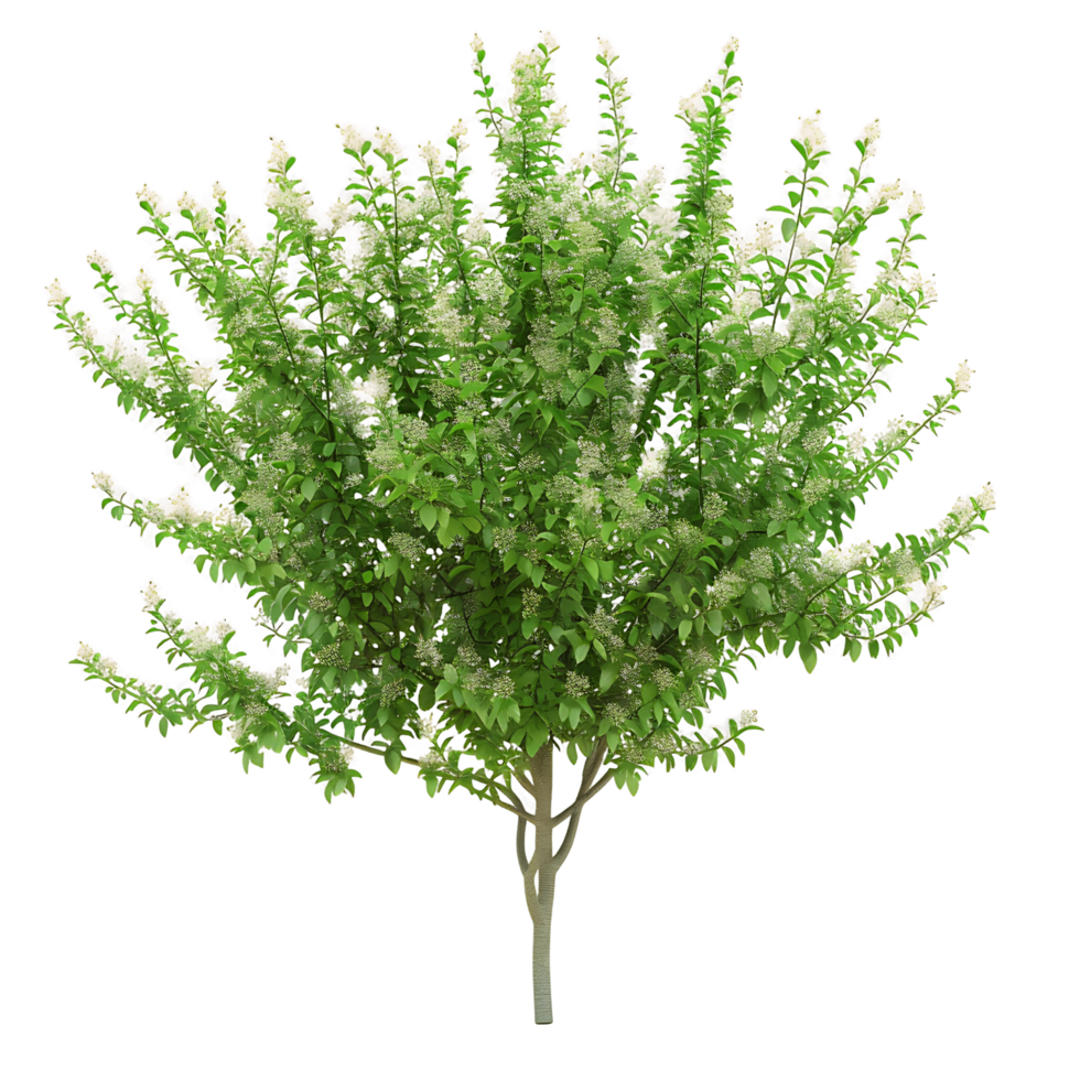 Tasmannia Purpurascens Tree on Clear Background png