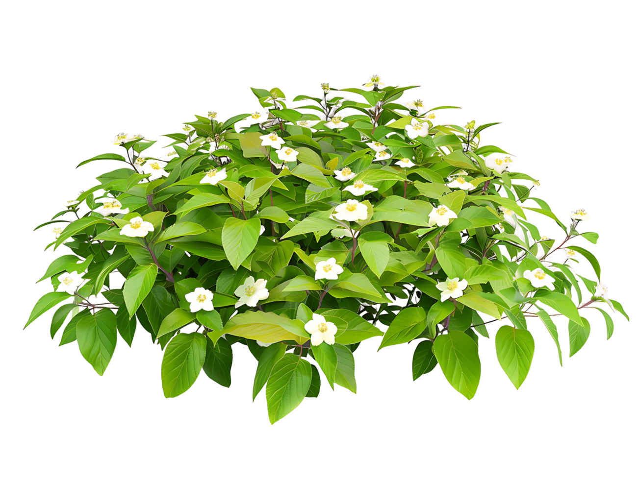 Cornus Canadensis Bush Isolated on Clear Background png