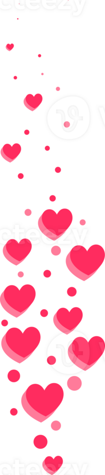 Love likes hearts. Reaction and feedback for social media. Flying emoji stream. Symbols flow for online chart. png