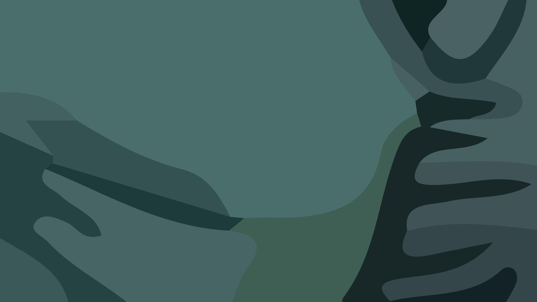 Aesthetic abstract composition with much unique combination of shapes and green colors vector
