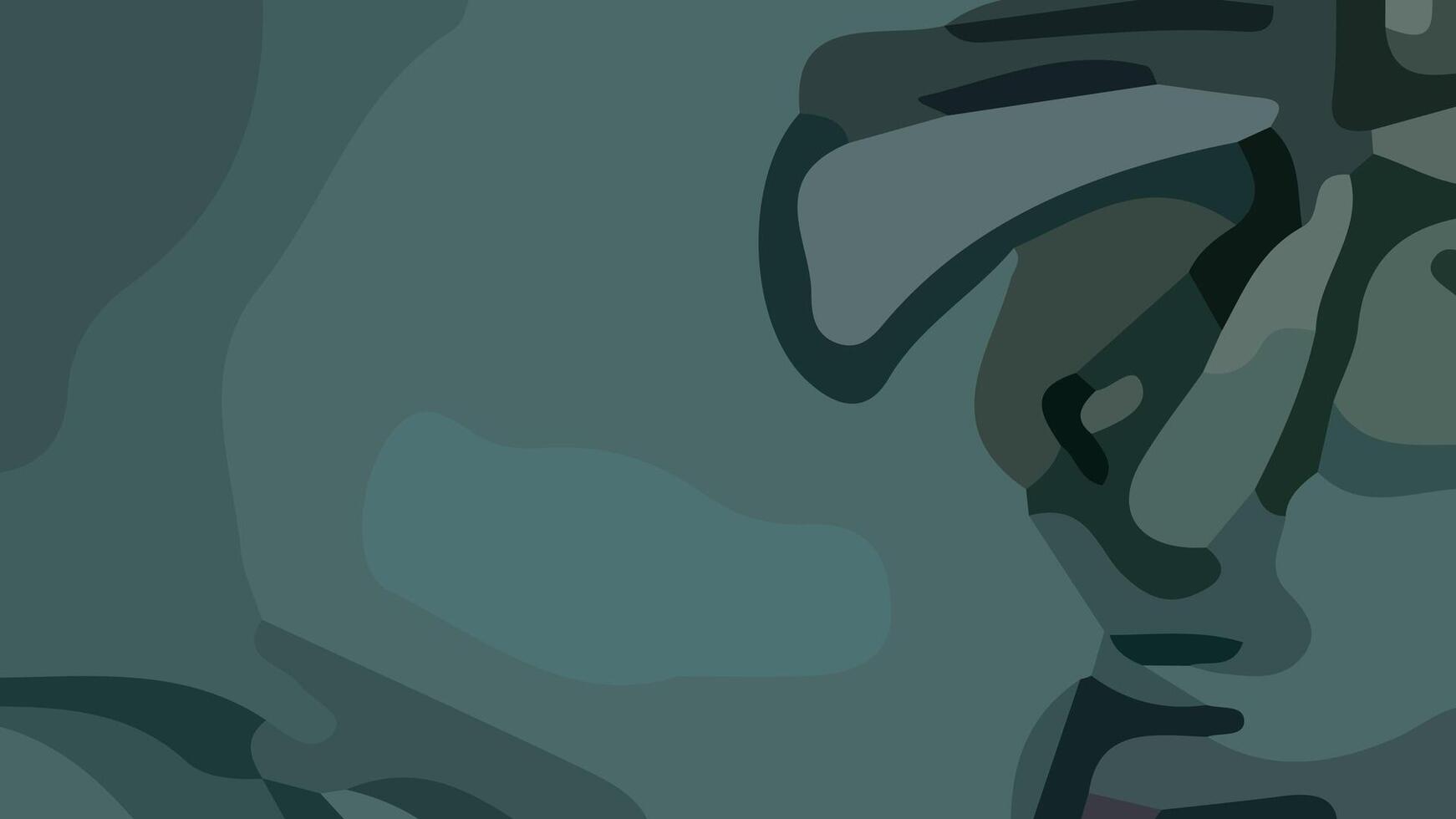Aesthetic abstract composition with much unique combination of shapes and green colors vector