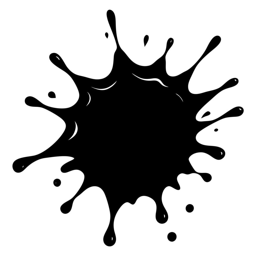 Black Paint splash silhouette vector