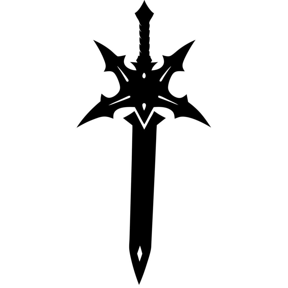sword of the divine battle sword silhouette free illustration vector