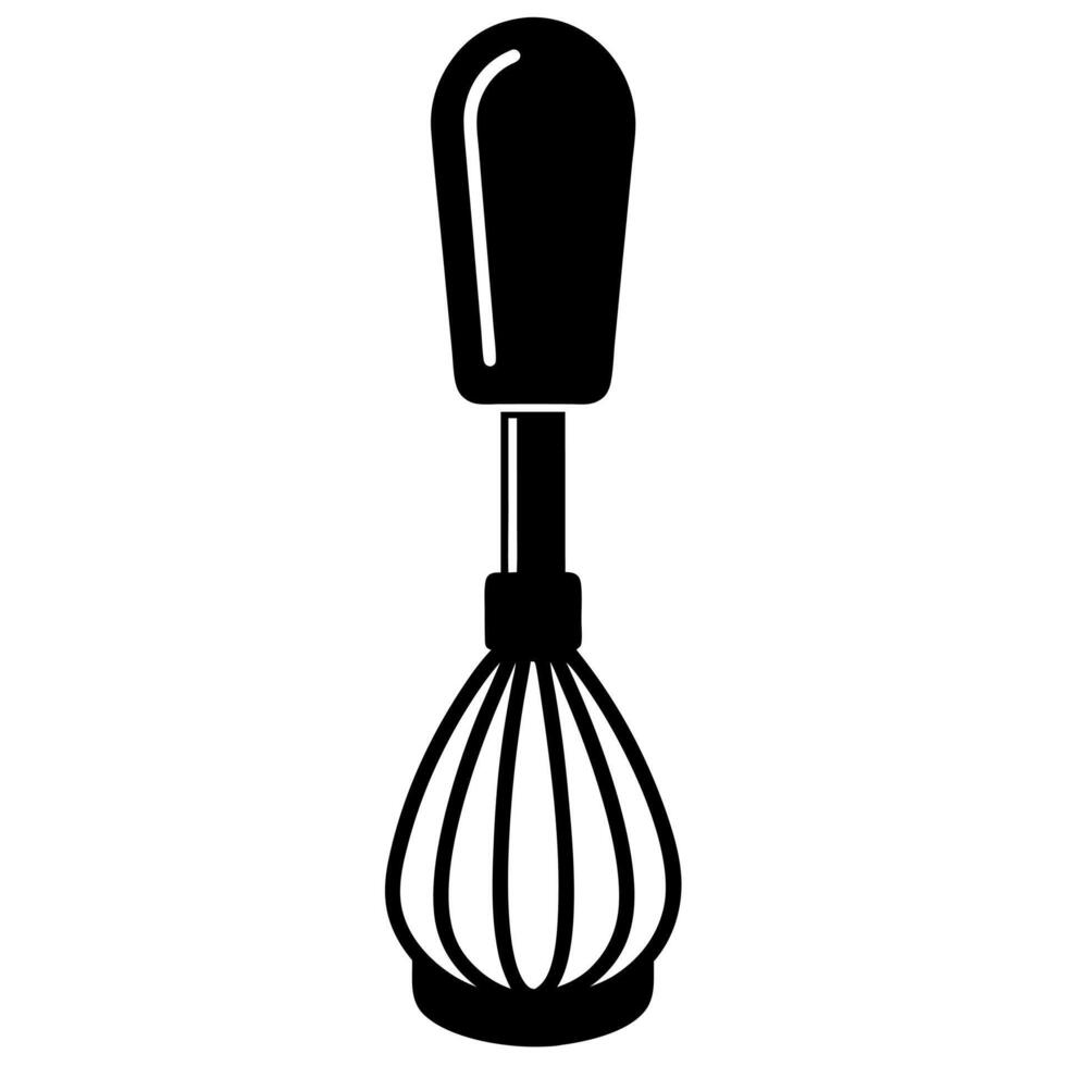 hand blander black silhouette illustration vector